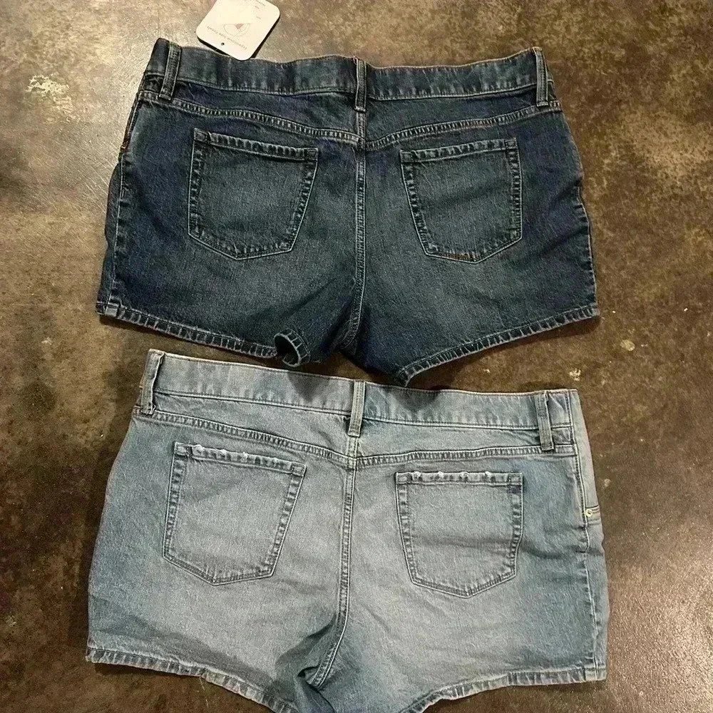 Size 14 Isabel Maternity Under Belly Jean Shorts TWO PAIR - Picture 3 of 5